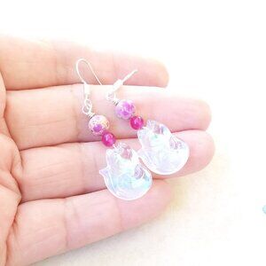 Super Cute + Girly!!! Animal Lovers Earrings! Fox Cub Pup Kitten Cat Pet Lovers